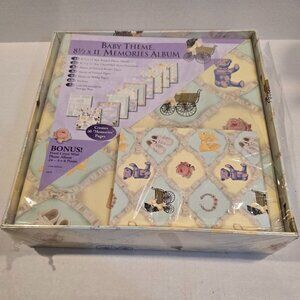 Baby Memories Album with Photo Album Storage Box 1999 Victorian Baby Theme